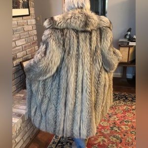 Silver Fox Full Length Coat